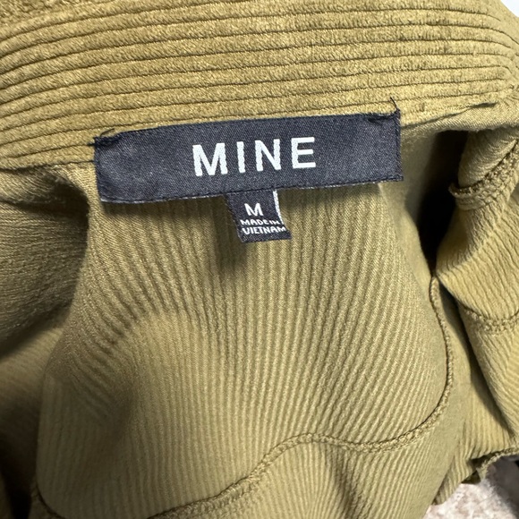 Mine Olive Corduroy Cropped Bomber Jacket M - Picture 5 of 6